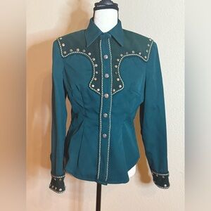 Forest Green Vintage Western Shirt
